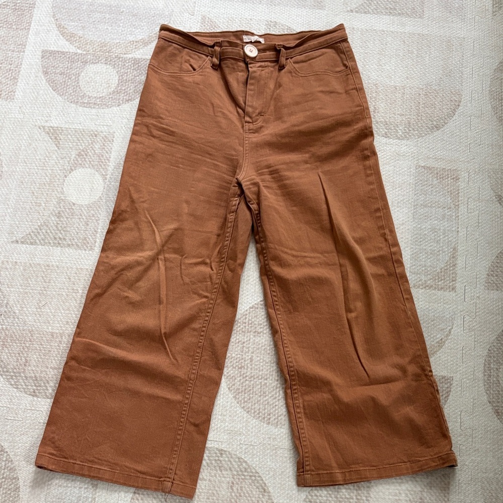 Whimsy + Row Wide-Leg Cropped Pants